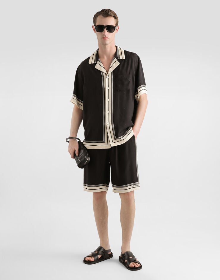 DOLCE & GABBANA STRIPE HAWAII SHIRT