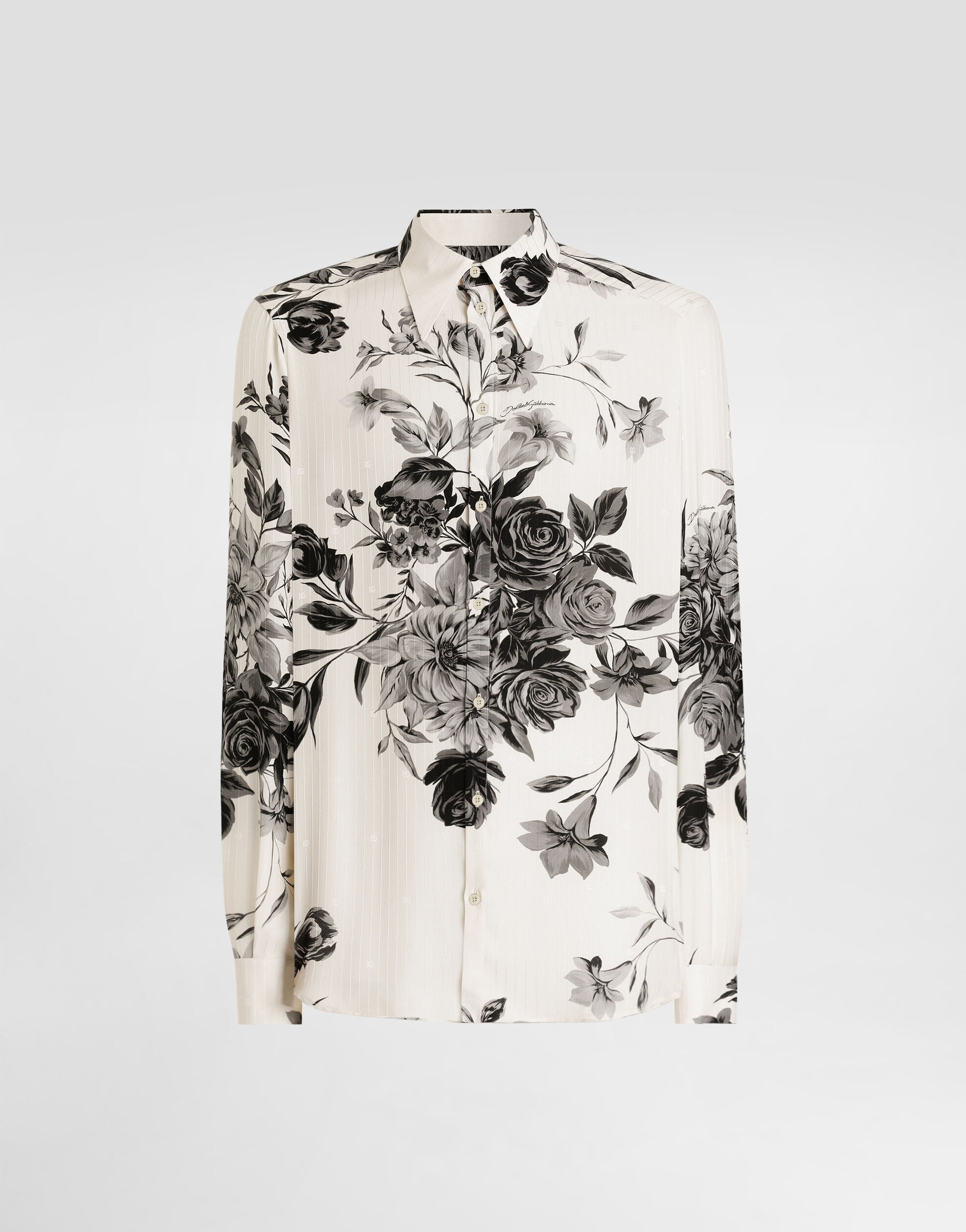 DOLCE & GABBANA FLOWER JACQUARD SHIRT