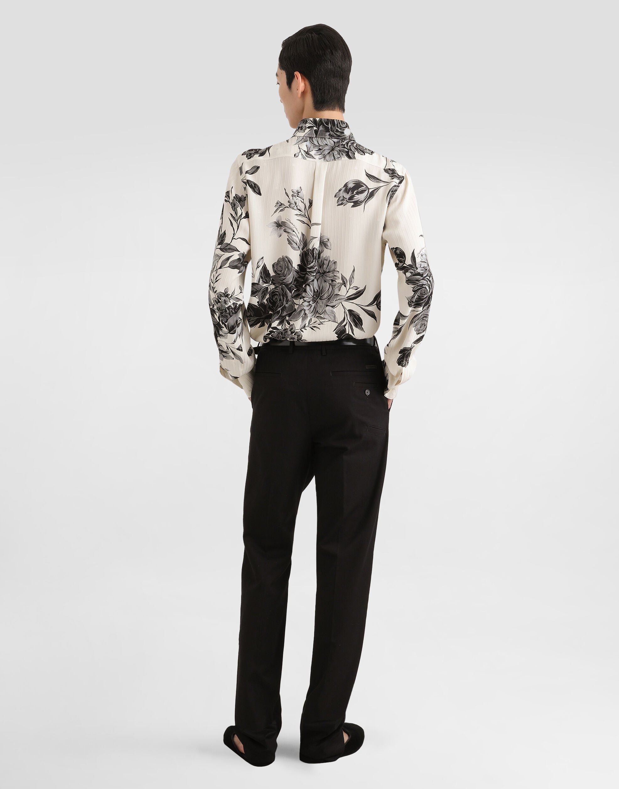 DOLCE & GABBANA FLOWER JACQUARD SHIRT